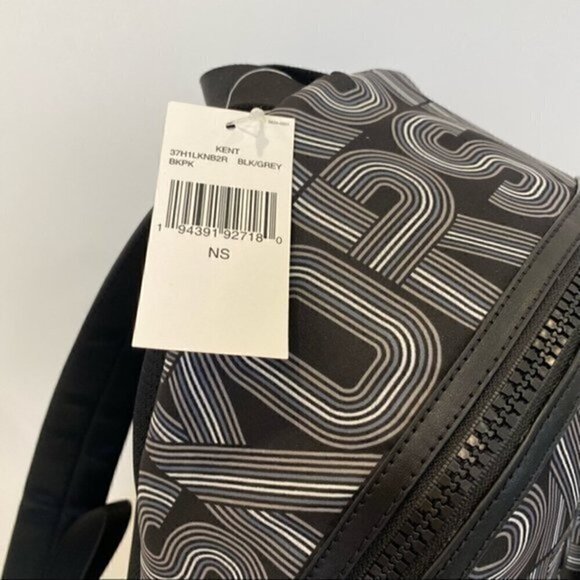 MICHAEL KORS Mens Kent Graphic Logo Backpack Bag in Black - Picture 6 of 9